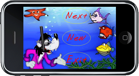 Mobile Game: Fish Hunting Options Screen